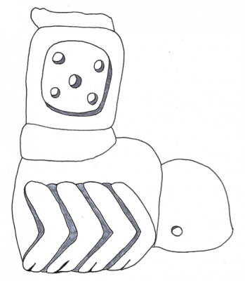 Figure 1: Unscaled drawing of San Lorenzo Monument 43 (Museo de Xalapa, Veracruz, Mexico) (image copyright: Arnaud F. Lambert).